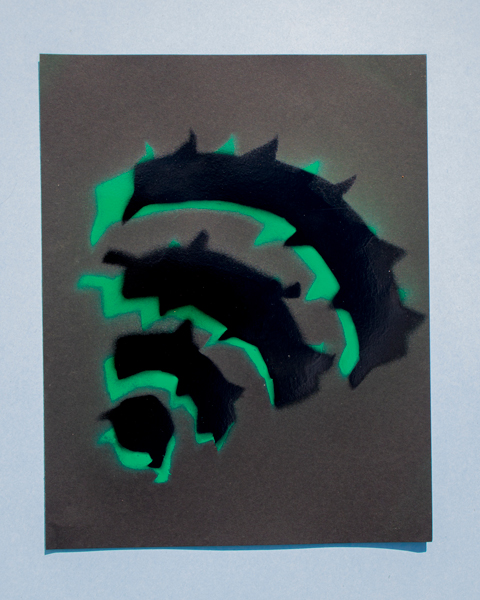 Layered Wifi With Thorns Logo