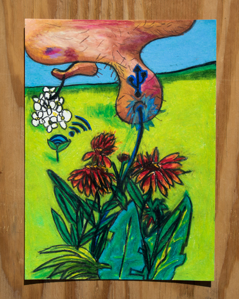 Cousins Tethering In A Field Of Wild Flowers