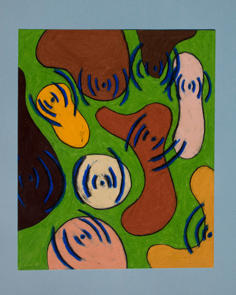 A Crowd Of Nomads On Light Green