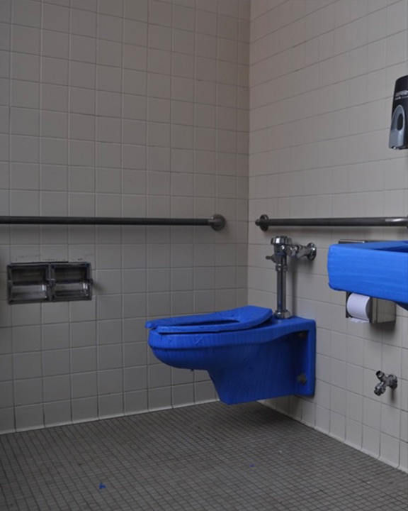 Blue Shapes blue rock